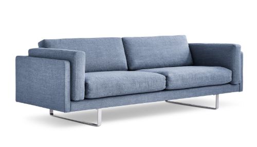 Erik Jørgensen EJ 280 2 Pers. Sofa 100 L: 240 cm - Foss 722/Børstet Krom