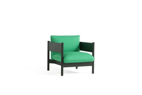 HAY Arbour Club Armchair SH: 40 cm - Vidar 932 / Bottle Green Water-Based Lacquered Solid Beech