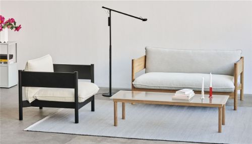 HAY Arbour Club Armchair SH: 40 cm - Vidar 1511 / Black Water-Based Lacquered Solid Beech