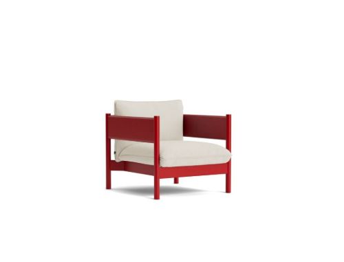 HAY Arbour Club Armchair SH: 40 cm - Vidar 1511 / Wine Red Water-Based Lacquered Solid Beech