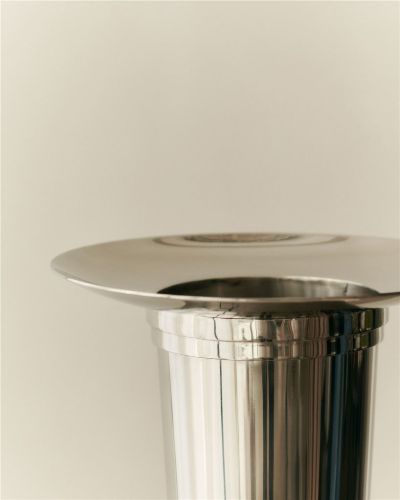 Louise Roe Fountain Vase #01 H: 30 cm - Poleret Rustfrit Stål