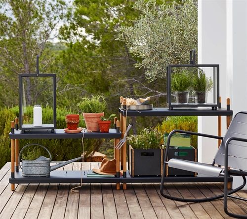 Cane-line Outdoor Frame Reolsystem Lav - Teak/Lava Grey