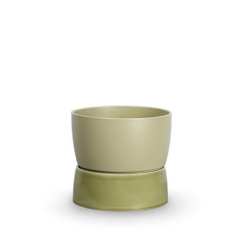 Ro Collection Two Tone Planter Large Ø: 20 cm - Artichoke Green