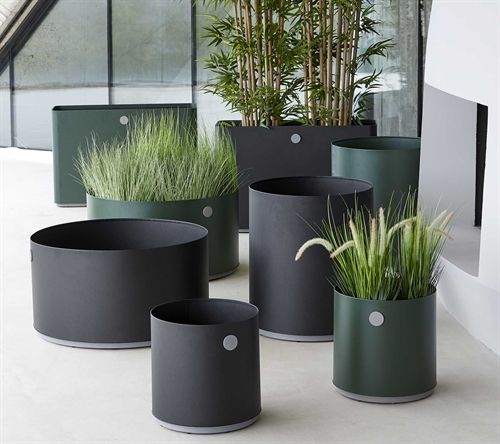 Cane-line Outdoor Grow Plantekasse Mellem H: 61 cm - Dark Green 