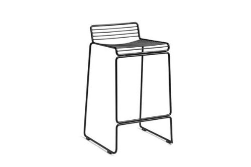 HAY Hee Bar Stool Low SH: 65 cm - Black