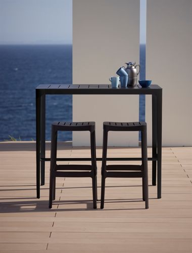 Cane-line Outdoor Cut Barbord H: 105 cm - Black Aluminium