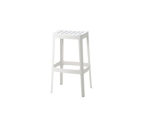 Cane-line Outdoor Cut Barstol H: 76 cm - White Aluminium