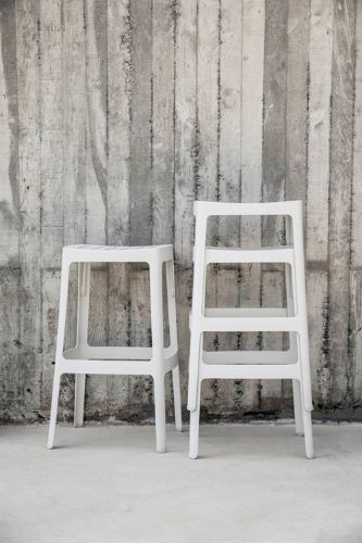 Cane-line Outdoor Cut Barstol H: 76 cm - White Aluminium