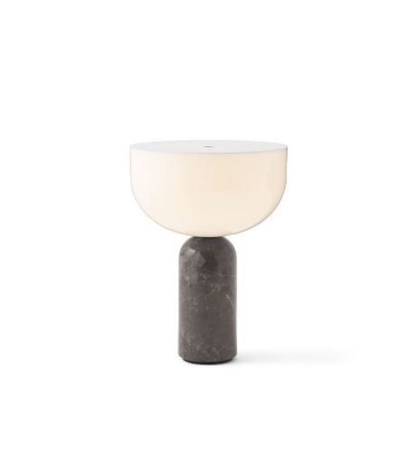 New Works Kizu Portable Table Lamp Ø: 18 cm - Gris Du Marais / White Acrylic