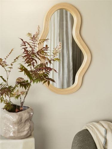 Ferm Living Pond Mirror - Medium H: 72,5 cm - Rattan - Natural