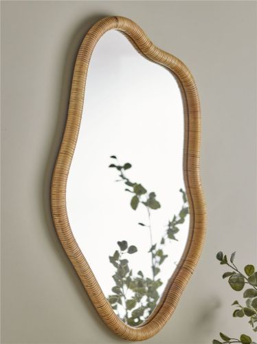 Bloomingville Ashlie Vægspejl 50x80 cm - Natur/Rattan