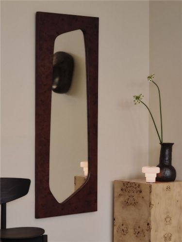 Ferm Living Folia Mirror H: 135 cm -Dark Stained Burl