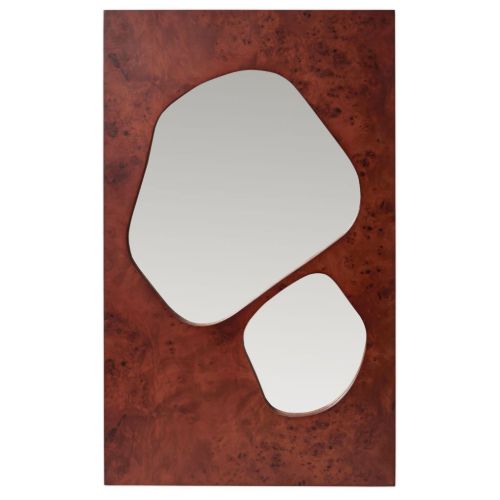 Ferm Living Folia Mirror H: 82 cm - Dark Stained Burl