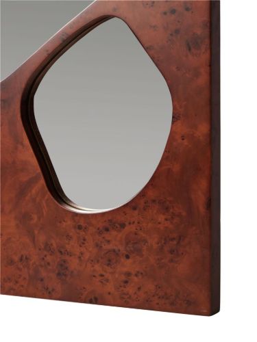 Ferm Living Folia Mirror H: 82 cm - Dark Stained Burl