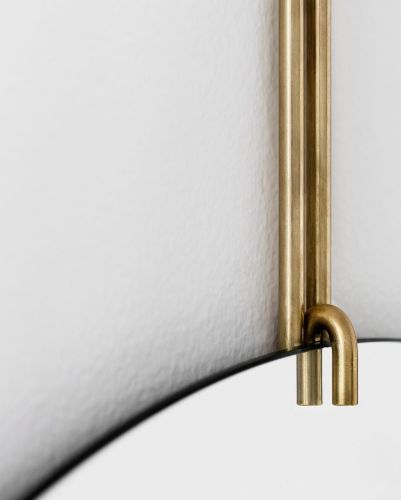 Moebe Wall Mirror Ø: 50 cm - Brass 