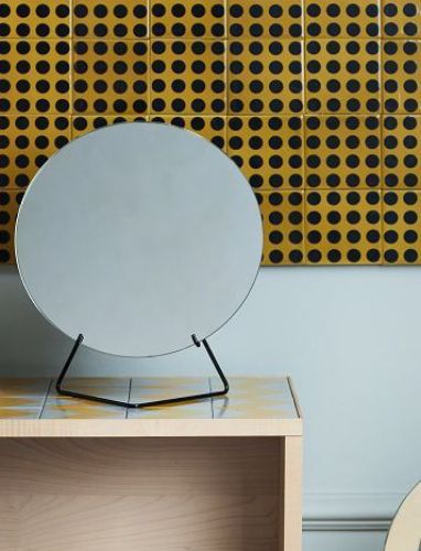 Moebe Standing Mirror Ø: 30 cm - Black