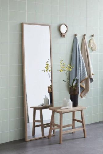 Hübsch Glimpse Gulvspejl 52x167 cm - Natur