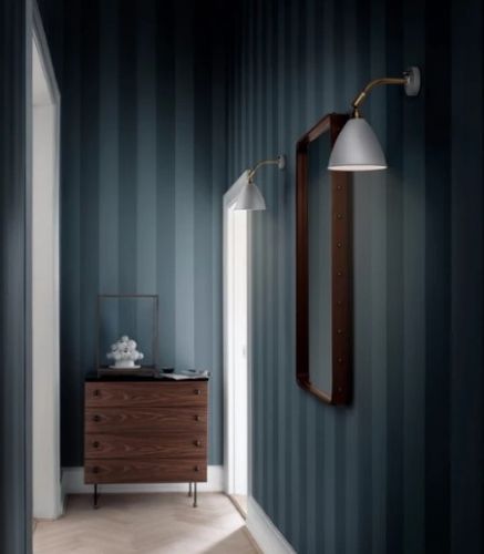 GUBI Adnet Wall Mirror  Rectangular 65x115 cm - Black leather