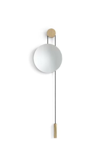 New Works Rise & Shine Wall Mirror - Oak/Brass