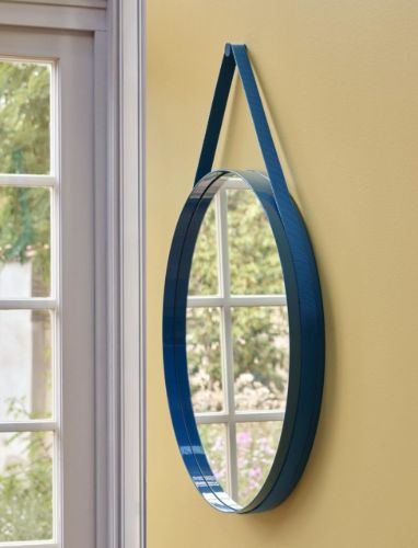 HAY Strap Mirror No. 2 Ø: 70 cm - Blue