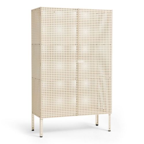 HAY Perforated Floor Cabinet Large 146,5x89 cm - Steel/Eggshell 