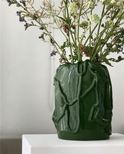 raawii Michael Kvium Jam Vase H: 24 cm - Persimmon Orange