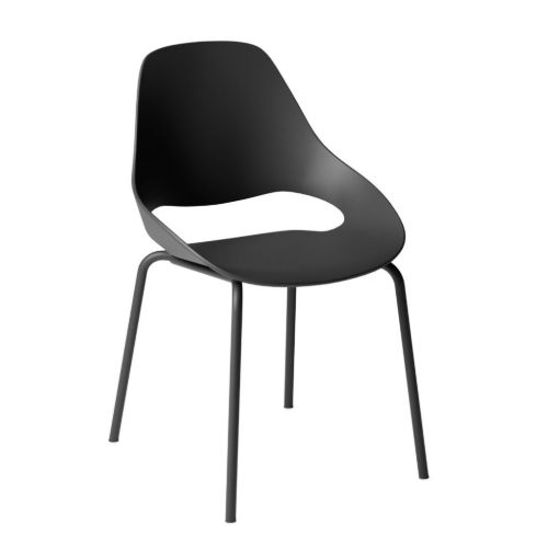 HOUE Falk Outdoor Dining Chair H: 83 cm - Black Aluminium/Black