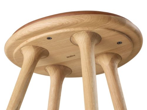 Mater High Stool H: 69 cm - Olieret Eg/Læder