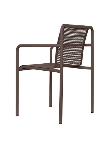 Ferm Living Dapple Stol m. Armlæn SH: 45 cm - Dark Chocolate