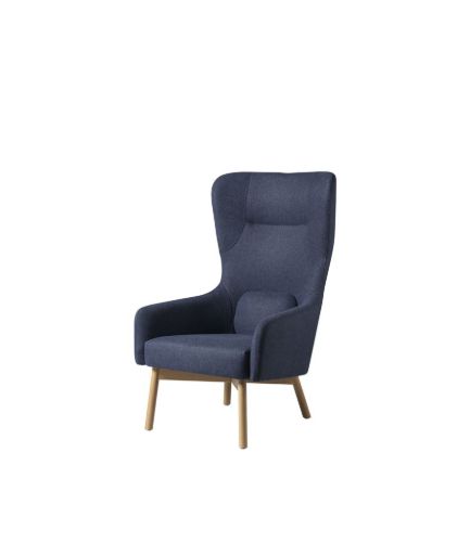 FDB Møbler L35 Gejsa Øreklapstol H: 110,5 cm - Eg/36 Blue