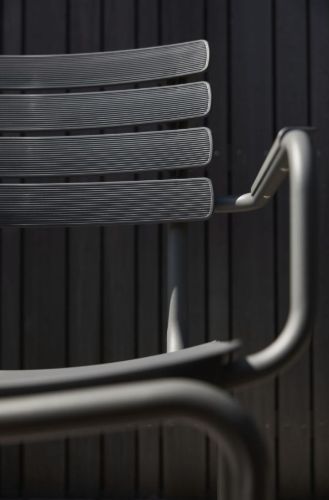 HOUE ReCLIPS Spisebordsstol B: 61 cm - Sort / Aluminium