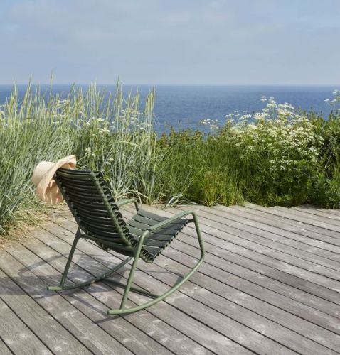 HOUE ReCLIPS Gyngestol D: 102 cm - Grøn / Aluminium