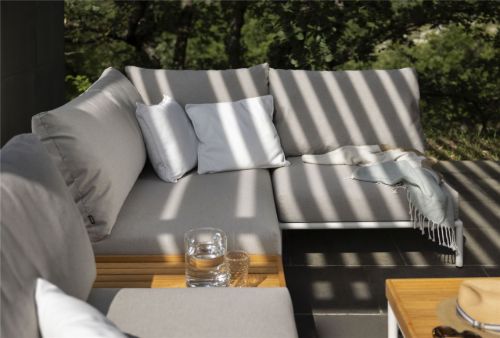 HOUE Level 2 Cozy Corner Right B: 173,5 cm - Muted White/Ash 