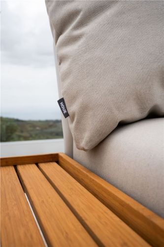 HOUE Level 2 Cozy Corner Left B: 173,5 cm - Muted White/Ash