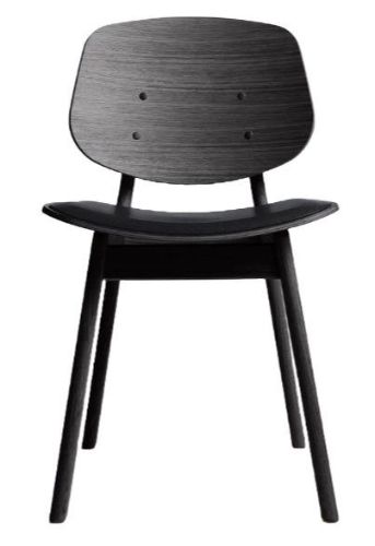 Ro Collection Pandora Spisebordsstol Sædepolstret  - Black Lacquered Oak/Standard Black