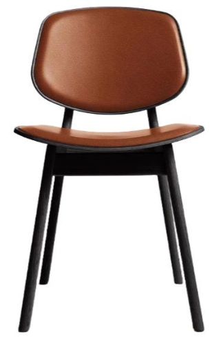 Ro Collection Pandora Spisebordsstol Sæde- og rygpolstret  - Black Lacquered Oak/Standard Calvados
