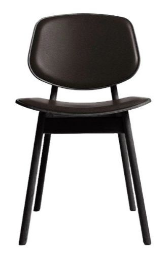 Ro Collection Pandora Spisebordsstol Sæde- og rygpolstret  - Black Lacquered Oak/Standard Dark Brown