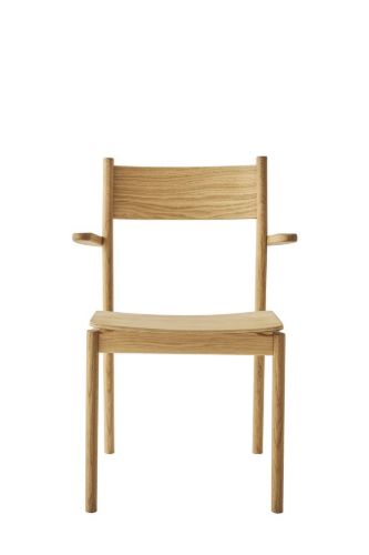 Duus & Møller Spisebordsstol Rosa m. Armlæn H: 80 cm - Massiv Eg/Egefiner/Naturolie