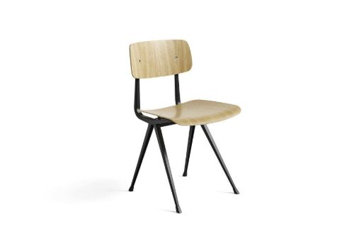 HAY Result Spisebordsstol  - Black Powder Coated Steel/Oak Lacquered