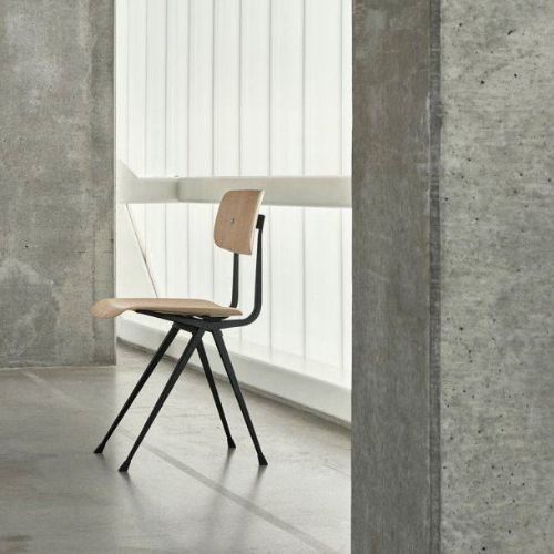 HAY Result Spisebordsstol  - Black Powder Coated Steel/Oak Lacquered