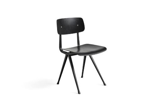 HAY Result Spisebordsstol  - Black Powder Coated Steel/Black Lacquered