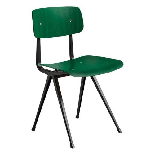 HAY Result Spisebordsstol  - Black Powder Coated Steel/Forrest Green Lacquered