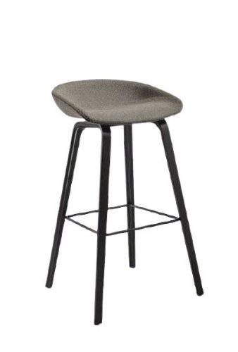 HAY AAS33 Barstol High  - Black Lacquered Oak / Hallingdal 153