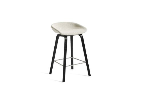 HAY AAS33 Barstol High  - Black Lacquered Oak / Coda 100
