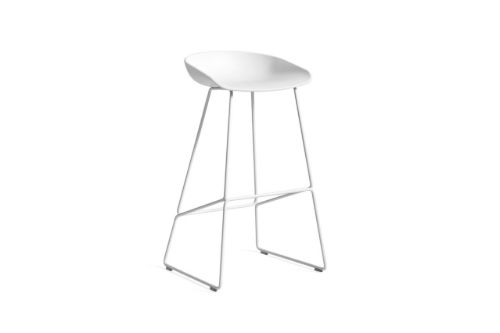 HAY AAS 38 Barstol High  - White Powder Coated Steel/White