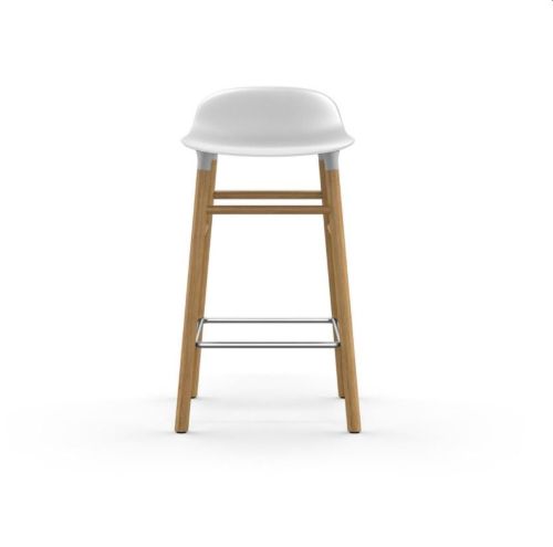 Normann Copenhagen Form Barstol  - Hvid/Eg