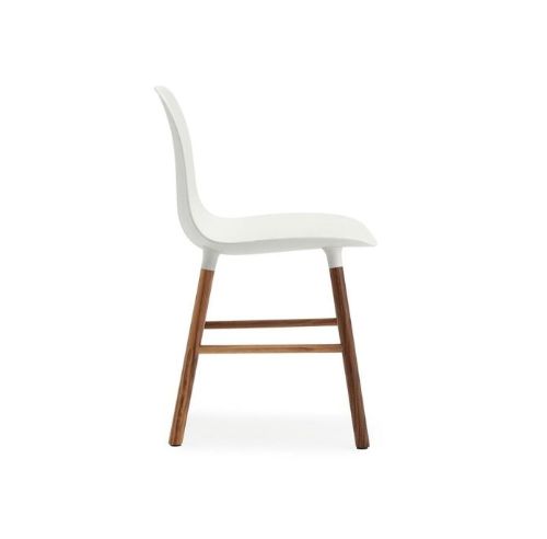 Normann Copenhagen Form Stol  - Hvid/Valnød