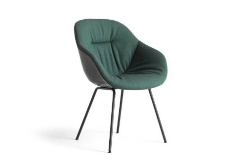 HAY AAC127 Soft Duo About a Chair Spisebordsstol Polstret  - Black Powder Coated Steel/Olavi By HAY 16/Sense Black