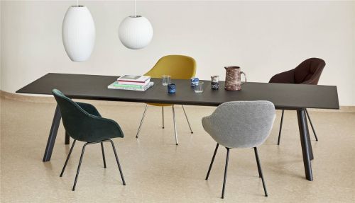 HAY AAC127 Soft About a Chair Spisebordsstol Polstret  - Black Powder Coated Steel/Lola Navy