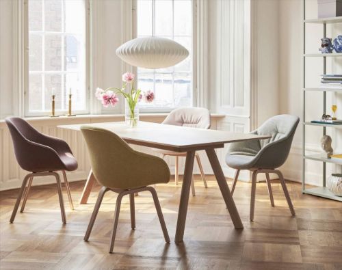 HAY AAC123 About a Chair Spisebordsstol Polstret  - Lacquered Oak Veneer/Bolgheri LGG60